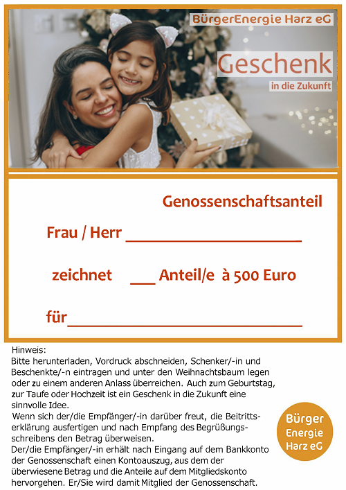 Geschenk-Anteil Weihnachten