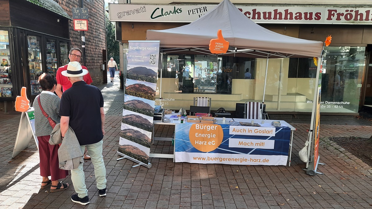 BEH-Infostand auf dem Ökomarkt Bad Harzburg am 01.09.2024